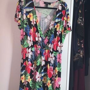 wrap floral dress